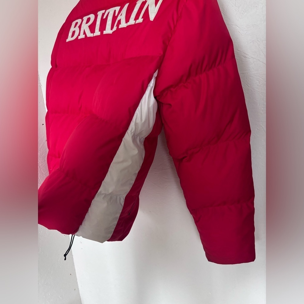 Polo Ralph Lauren RL Britain Snow Ski Cup IV Red White Stripe Down Puffer Jacket - Picture 11 of 15